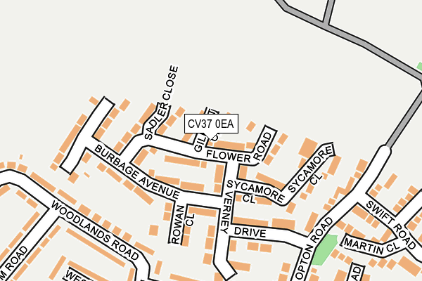 CV37 0EA map - OS OpenMap – Local (Ordnance Survey)