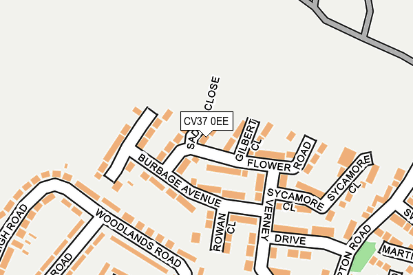 CV37 0EE map - OS OpenMap – Local (Ordnance Survey)
