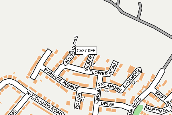 CV37 0EF map - OS OpenMap – Local (Ordnance Survey)