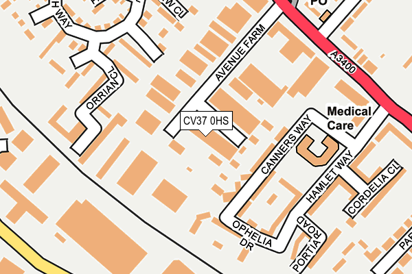 CV37 0HS map - OS OpenMap – Local (Ordnance Survey)