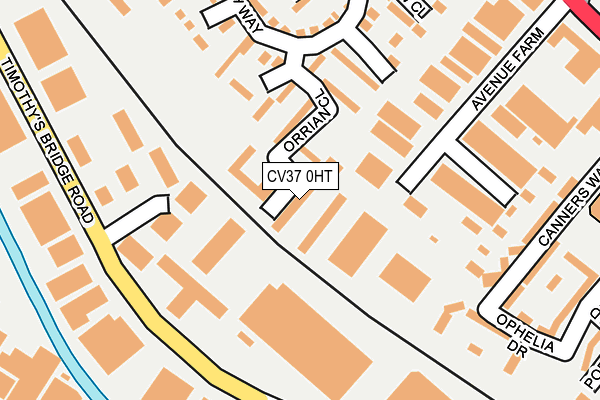 CV37 0HT map - OS OpenMap – Local (Ordnance Survey)