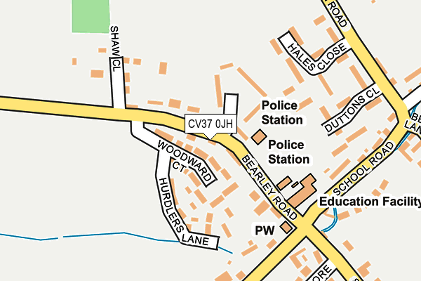 CV37 0JH map - OS OpenMap – Local (Ordnance Survey)