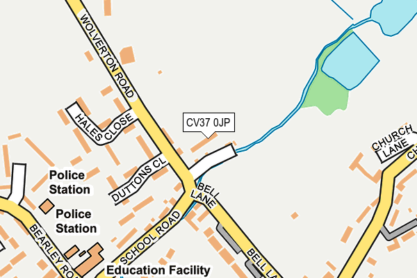 CV37 0JP map - OS OpenMap – Local (Ordnance Survey)