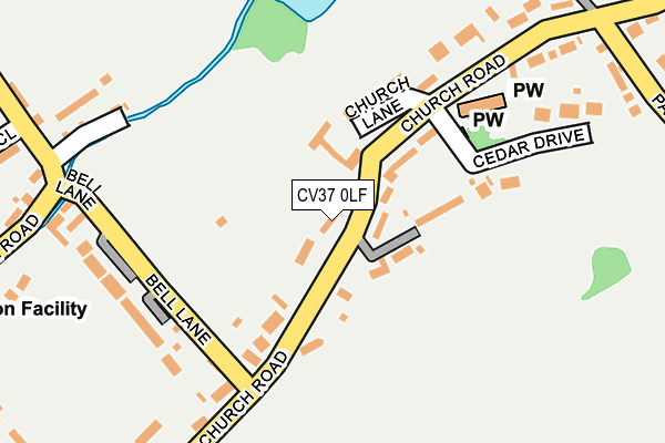 CV37 0LF map - OS OpenMap – Local (Ordnance Survey)