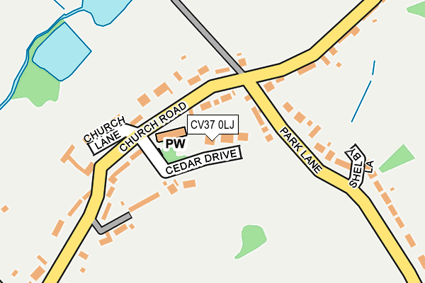 CV37 0LJ map - OS OpenMap – Local (Ordnance Survey)