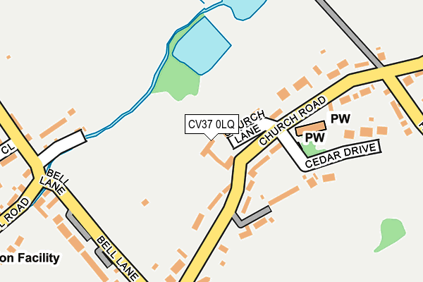 CV37 0LQ map - OS OpenMap – Local (Ordnance Survey)