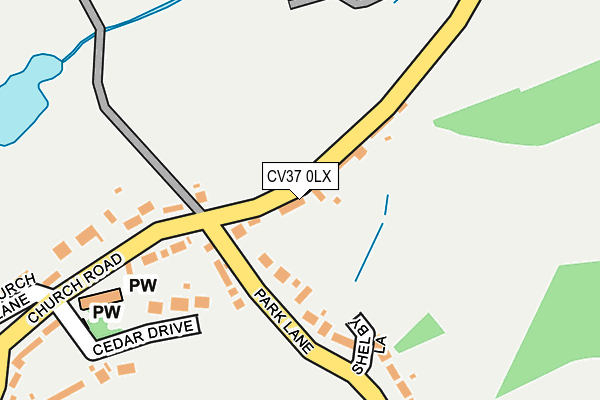 CV37 0LX map - OS OpenMap – Local (Ordnance Survey)