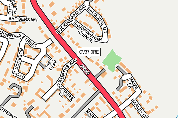 CV37 0RE map - OS OpenMap – Local (Ordnance Survey)