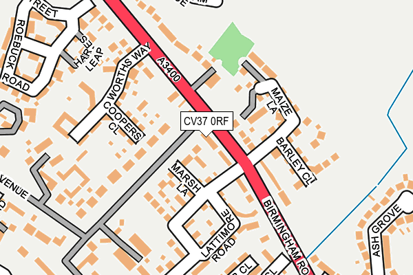 CV37 0RF map - OS OpenMap – Local (Ordnance Survey)