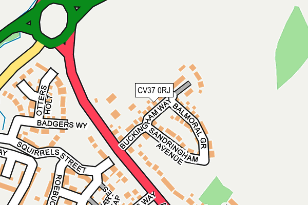 CV37 0RJ map - OS OpenMap – Local (Ordnance Survey)