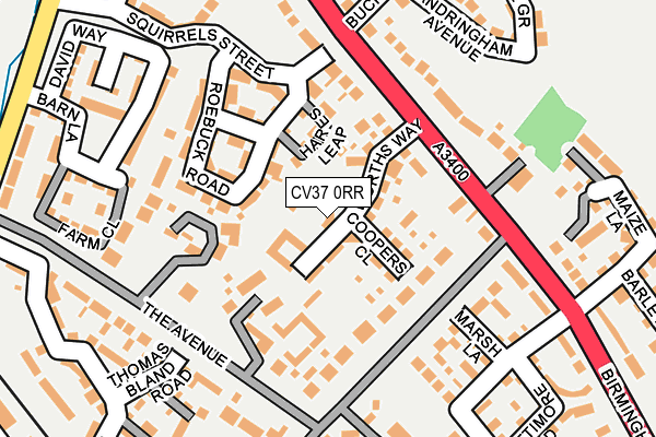 CV37 0RR map - OS OpenMap – Local (Ordnance Survey)