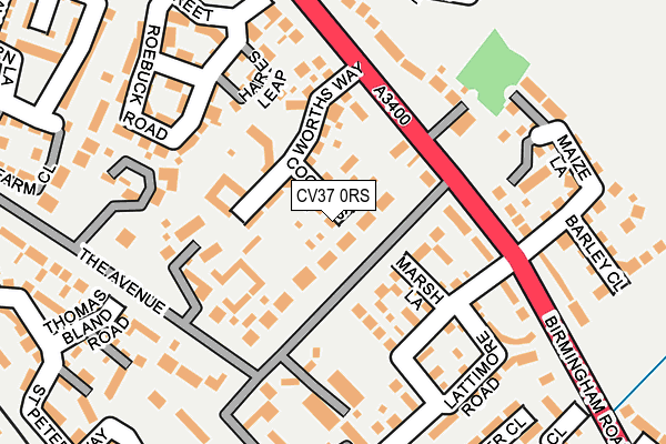 CV37 0RS map - OS OpenMap – Local (Ordnance Survey)