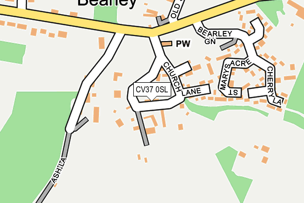 CV37 0SL map - OS OpenMap – Local (Ordnance Survey)