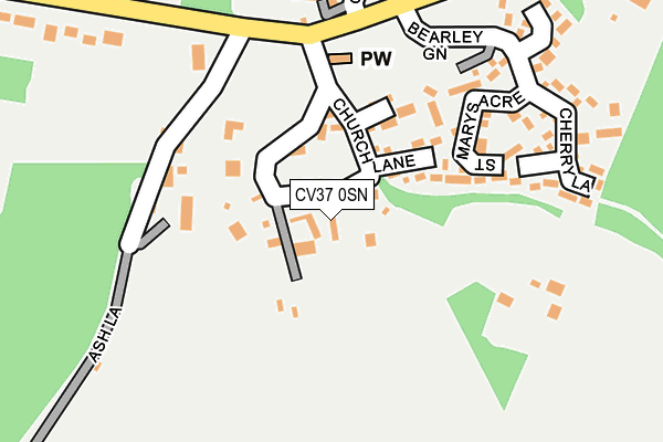 CV37 0SN map - OS OpenMap – Local (Ordnance Survey)
