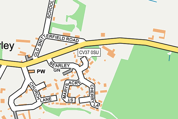 CV37 0SU map - OS OpenMap – Local (Ordnance Survey)