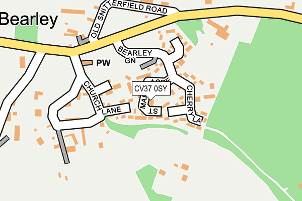 CV37 0SY map - OS OpenMap – Local (Ordnance Survey)