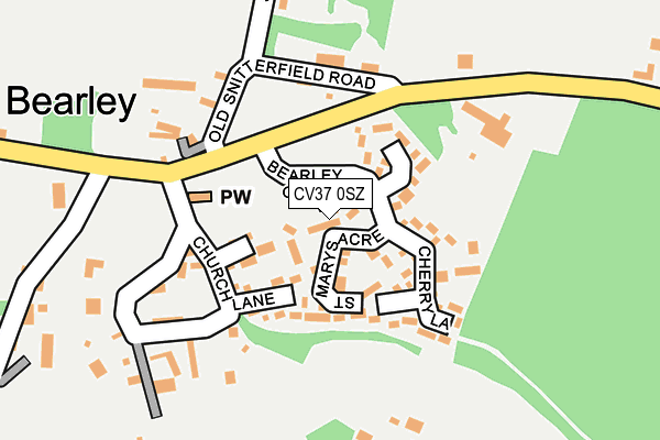 CV37 0SZ map - OS OpenMap – Local (Ordnance Survey)