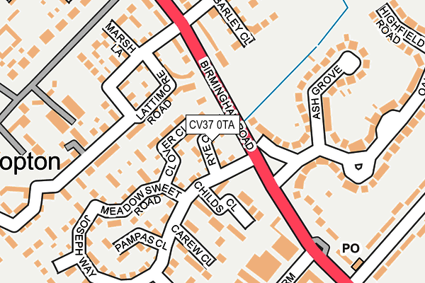 CV37 0TA map - OS OpenMap – Local (Ordnance Survey)