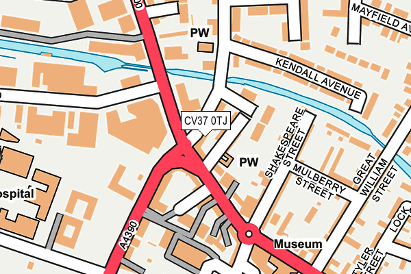 CV37 0TJ map - OS OpenMap – Local (Ordnance Survey)