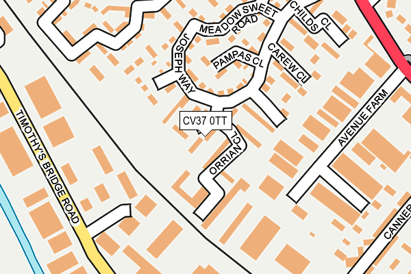 CV37 0TT map - OS OpenMap – Local (Ordnance Survey)