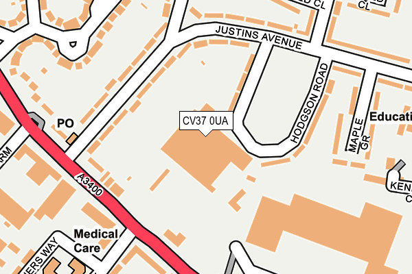 CV37 0UA map - OS OpenMap – Local (Ordnance Survey)