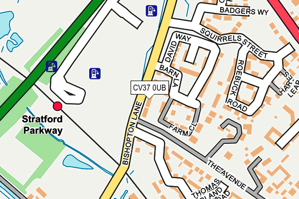 CV37 0UB map - OS OpenMap – Local (Ordnance Survey)