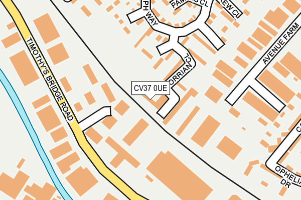 CV37 0UE map - OS OpenMap – Local (Ordnance Survey)