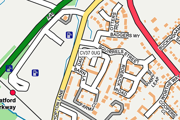 CV37 0UG map - OS OpenMap – Local (Ordnance Survey)