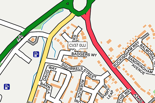 CV37 0UJ map - OS OpenMap – Local (Ordnance Survey)