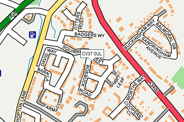 CV37 0UL map - OS OpenMap – Local (Ordnance Survey)