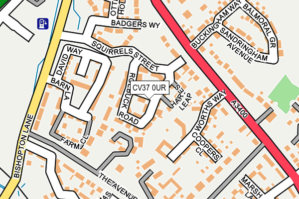 CV37 0UR map - OS OpenMap – Local (Ordnance Survey)