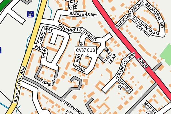 CV37 0US map - OS OpenMap – Local (Ordnance Survey)