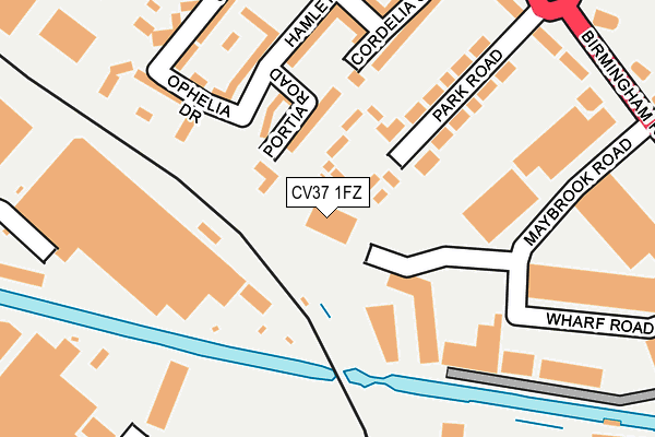CV37 1FZ map - OS OpenMap – Local (Ordnance Survey)