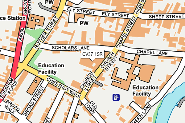 CV37 1SR map - OS OpenMap – Local (Ordnance Survey)