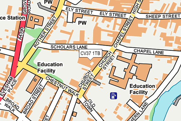 CV37 1TB map - OS OpenMap – Local (Ordnance Survey)