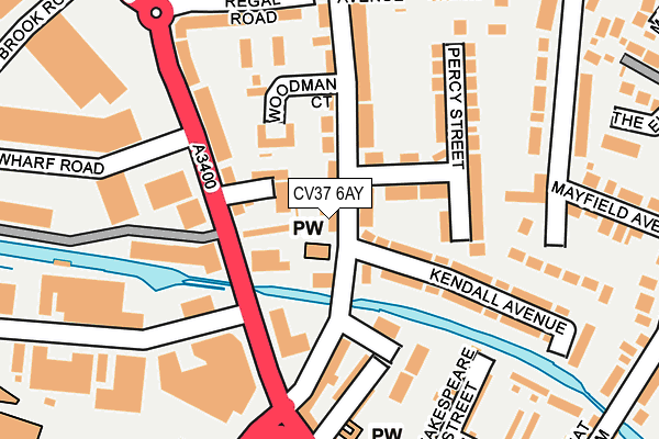 CV37 6AY map - OS OpenMap – Local (Ordnance Survey)