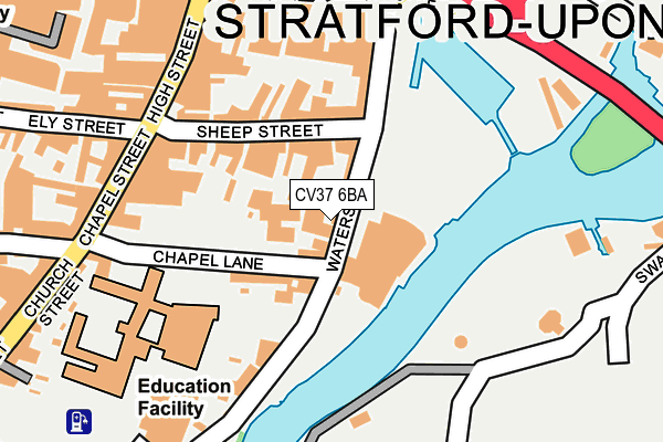 CV37 6BA map - OS OpenMap – Local (Ordnance Survey)