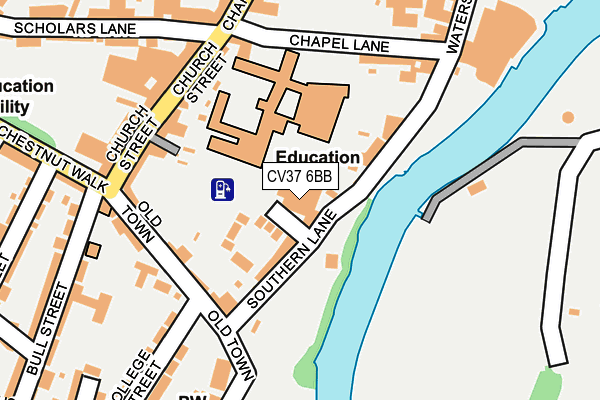 CV37 6BB map - OS OpenMap – Local (Ordnance Survey)