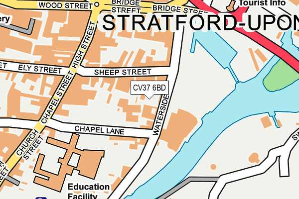 CV37 6BD map - OS OpenMap – Local (Ordnance Survey)