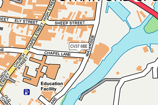 CV37 6BE map - OS OpenMap – Local (Ordnance Survey)