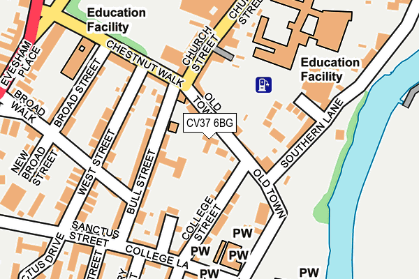 CV37 6BG map - OS OpenMap – Local (Ordnance Survey)
