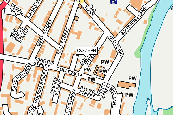 CV37 6BN map - OS OpenMap – Local (Ordnance Survey)