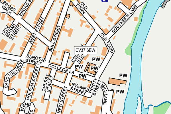 CV37 6BW map - OS OpenMap – Local (Ordnance Survey)