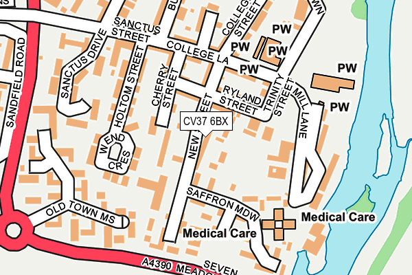 CV37 6BX map - OS OpenMap – Local (Ordnance Survey)