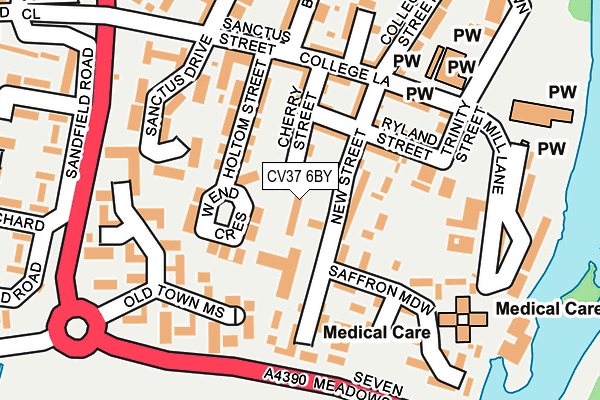 CV37 6BY map - OS OpenMap – Local (Ordnance Survey)