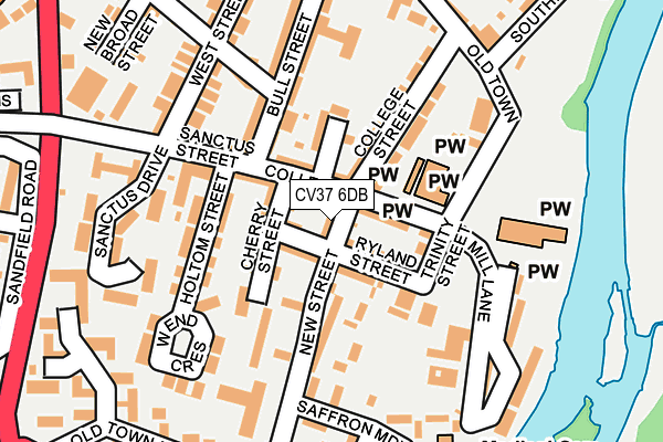 CV37 6DB map - OS OpenMap – Local (Ordnance Survey)