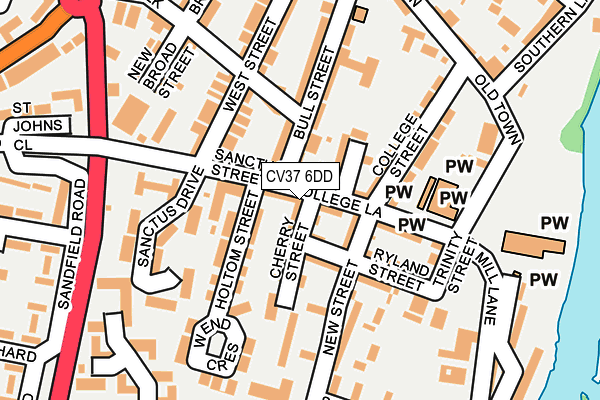 CV37 6DD map - OS OpenMap – Local (Ordnance Survey)