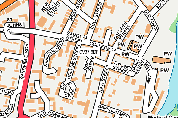 CV37 6DF map - OS OpenMap – Local (Ordnance Survey)