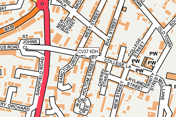 CV37 6DH map - OS OpenMap – Local (Ordnance Survey)