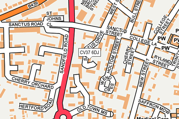 CV37 6DJ map - OS OpenMap – Local (Ordnance Survey)